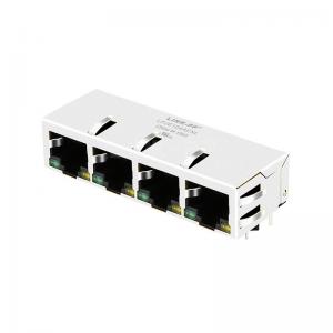Tab Down Green/Yellow LED 1X4 Port Ethernet RJ45 Jack without Integrated Magnetics