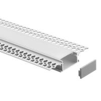 China Aluminum Alloy Drywall Plaster LED Profile 76*15mm Oblong Anodized for Frameless Wall Light on sale