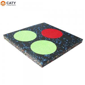 China Indoor Fitness Rubber Flooring Mats 15mm 20mm Thickness For Gym supplier