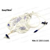 China Medical Drainage Disposable Urine Bag PVC 2000ml With Anti Reflux Valve on sale