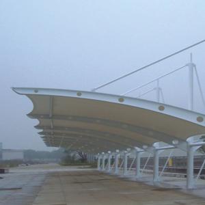 Q235B Tension Fabric Structures Design 2.5mm 1.5mm Panel Membrane Shade Sail