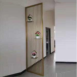 Multi-functional aluminum decoration partition metal flower stand room divider