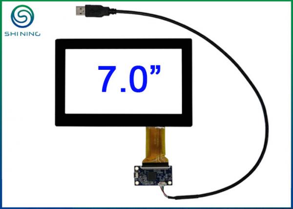 7" USB Interface Multi Touch Panel Glass With Projected Capacitive Technology