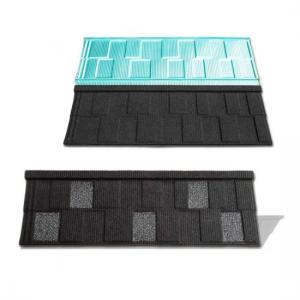 0.40mm AZ40 Black White Color Stone Shingle Roof Metal Tiles AluZinc Base Metal 2000 Pcs MOQ 50 Years Warranty