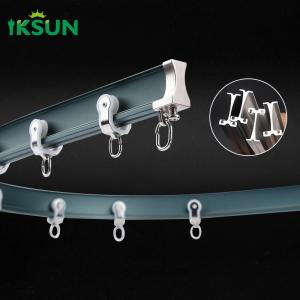 China 1.2mm Sliding Support Curved Curtain Rod Aluminium Curtain Rail Track System supplier