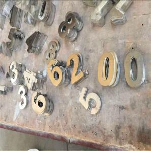 China laser cutting flat solid stainless steel gold color metal letters supplier