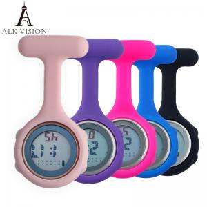 Nurse Watch Silicone Digital Nurse Watches Brooch Lapel Printed Rubber Sleeves Medical Clock Fob Watch Nursing Gift