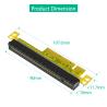 China PCI Express 8X to 16X Riser Card 107mm Black PCB wholesale