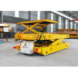China Electric Platform Truck For Material Handling Powered Drivable Transfer Cart with Scissor Lift supplier