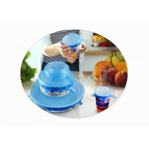 Stretchable Silicone Food Covers , Silicone Lid Covers For Bowls / Pots / Cups