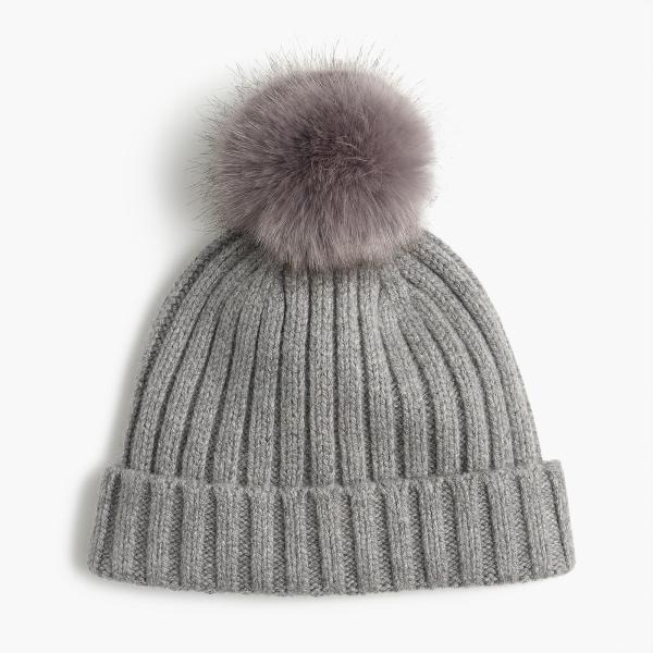Caliente los sombreros para mujer hechos punto Pom Pom, gorrita tejida elástico del invierno con la piel Pom Pom