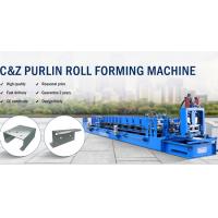 China Hydraulic Cut C Z Purlin Roll Forming Machine , Full Automatic Z Purlin Making Machine on sale