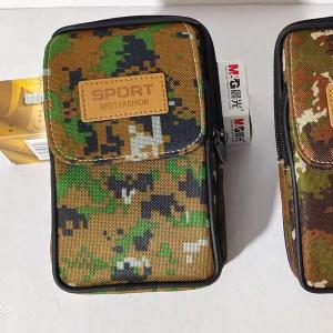 China Waterproof 6.5 Inch Multi Function Canvas Phone Waist Pouch Belt Clip Wallet For Man supplier