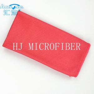 China Red Microfiber Glass Cleaning Cloth Towel 40*40 Lint Free For Window Washing Cloth supplier