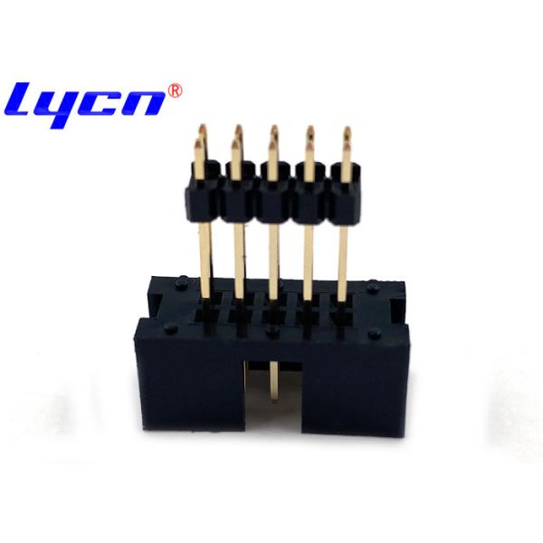 2.54mm Pitch Box Header Connector Straight PBT Black Add Plastic