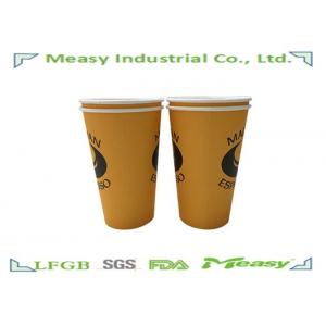 Disposable Single Wall Insulated Paper Coffee Cups With Lids Printed