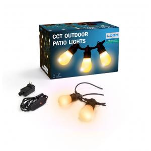 wifi connection 48ft String Lights CCT Light Bulb Outdoor Patio Lights Led WiFi Connection 10m
