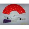 12cm promotional plastic hand fan with paper or fabric , perfect for promotion