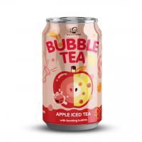 China Enjoy the Apple-licious Twist of Taiwan Apple Bubble Milk Tea Canned Drink with Bursting Boba - bubble tea products on sale