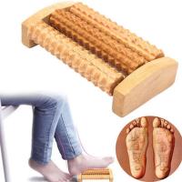 Health Care Wooden Foot Roller , Acupressure Wooden Roller Anti Cellulite