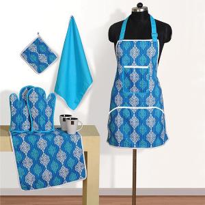 China Flower Pattern Adjustable Home Kitchen Cooking Apron with Pockets for Women and Men supplier