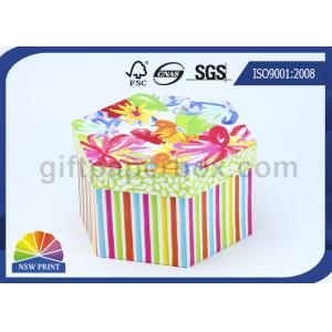 Bespoke Printing Hard Paper Gift Box with Lid , Luxury Hexagon Custom Packaging Boxes