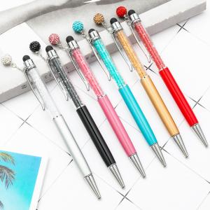 Cute Crystal Pen Diamond Ballpoint Pens Stationery Ballpen 2 In 1 Crystal Stylus Pen