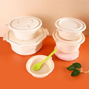China Cajas de comida a mano biodegradables a prueba de aceite protegidas contra los rayos UV con forma rectangular wholesale