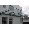Customized Color Commercial Steel Awnings , Windproof Glass And Steel Awnings