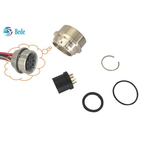 C485 Style A3 AISG Connector Assembly Female End 8 Pins 5 Gold Plated Connector