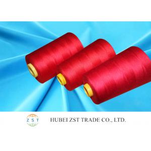 China Super Bright Industrial Sewing Thread , Dyed Poly Sewing Thread Low Shrinkage supplier