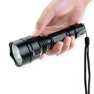 China 5W 200m Zoomable Tactical Flashlight 2200mAh 18650 Rechargeble Battery supplier