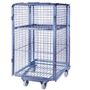 China Foldable Roll Cage Steel Roll Storage Galvanized Roll Container for Logistics supplier