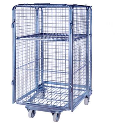 Foldable Roll Cage Steel Roll Storage Galvanized Roll Container for Logistics