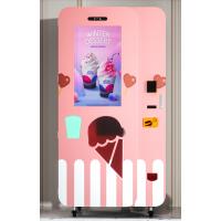 Quick Making Automatic Soft Ice Cream Vending Machine With Attractive LED Colorful Lights And LED Light Box