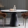 Round Marble Extendable Dinning Table Luxury Stone Extendable Dining Table Ceramic Marble Top