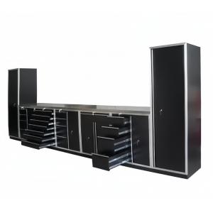 Silver Metal Tall Garage Storage Cabinet for Adjustable Workshop Tool Storage Solution