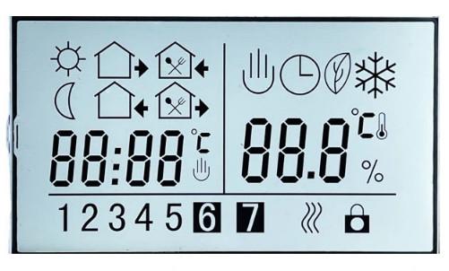 ODM Hygrometer TN LCD Display Positive Transmissive Custom Segment LCD