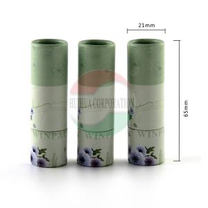 Biodegradable Kraft Paper Lip Balm Tube With CMYK Printing Offset