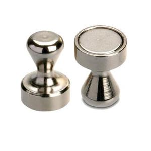 China Customized Color Neodymium Push Pin Magnets With Metal Case Dia 12-25mm wholesale