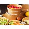 disposable take away kraft paper salad bowl with PET lid,kraft salad bowl