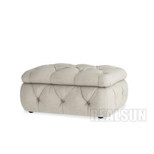 China Large Size Button Tufted Fabric Storage Bedroom Ottoman Bench For Shoes Change supplier