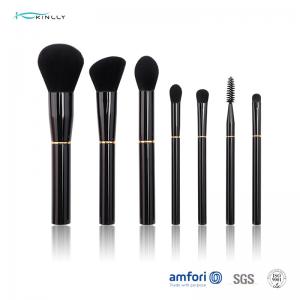 China Makeup Brush With Rose Gold Ring Aluminium Ferrule Synthetic Hair Beauty Tools supplier