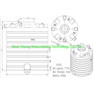 8000l Water Plastic Tank Mold Oem Rotomolding Products
