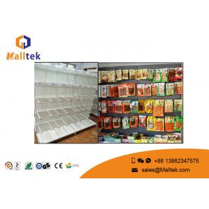 China Commercial Perforated Supermarket Gondola Shelving Double Sided For Shopping Mall supplier
