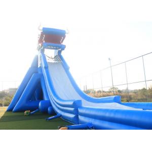 Blue Giant Inflatable Water Slide For Adult 3 Layers Pvc Tarpaulin Material