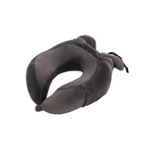 China Adjustable Travel Accessories Soft Memory Foam Neck Pillow U Shaped Black Color supplier