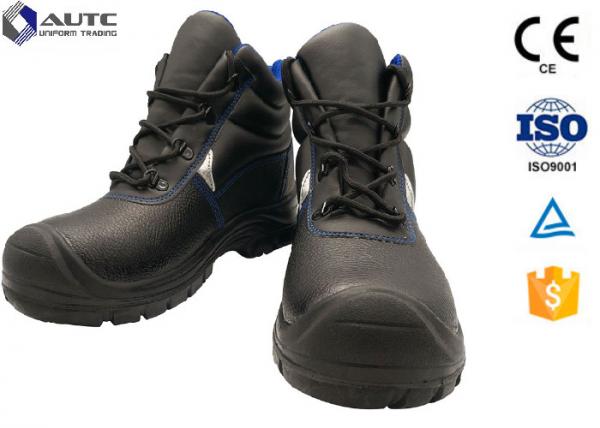 Construction Site Ppe Safety Boots , Slip On Steel Toe Boots Warehouse Black