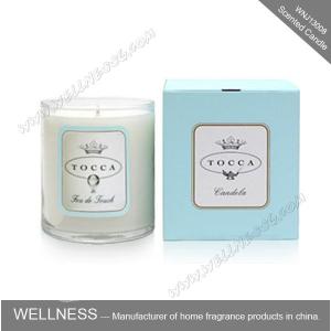 China Personalised Sticker Home Scented Candles , Natural Soy Candles For Living Room wholesale