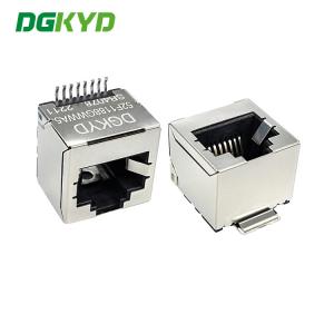 Solo conector portuario RJ45 de SMT 180 grados sin el conector Jack modular 8P8C DGKYD52F1188GWWA5SB4 del LED RJ45